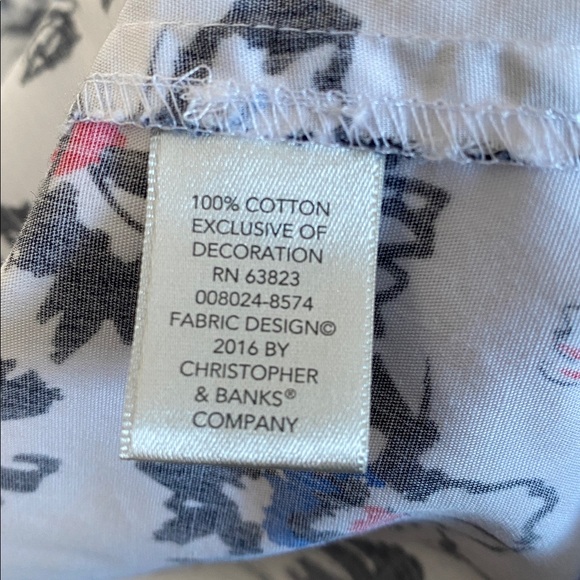 CJ Banks Floral 1X Button Up Long Sleeve Shirt - Picture 7 of 7